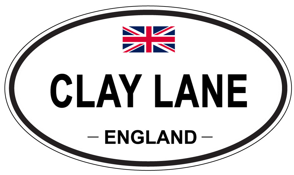 CLAY LANE, ENGLAND - Oval Sticker