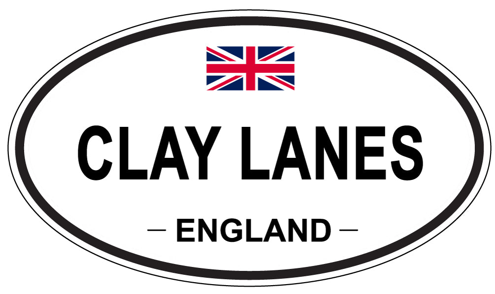 CLAY LANES, ENGLAND - Oval Sticker
