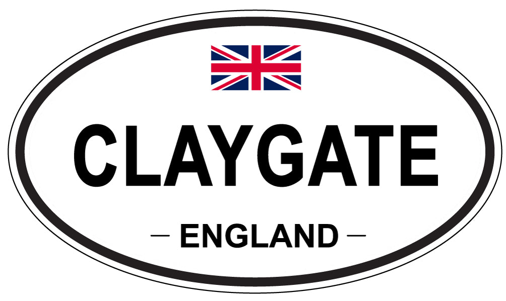 CLAYGATE, ENGLAND - Oval Sticker