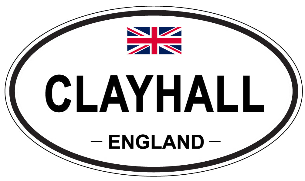 CLAYHALL, ENGLAND - Oval Sticker
