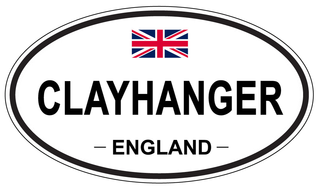 CLAYHANGER, ENGLAND - Oval Sticker