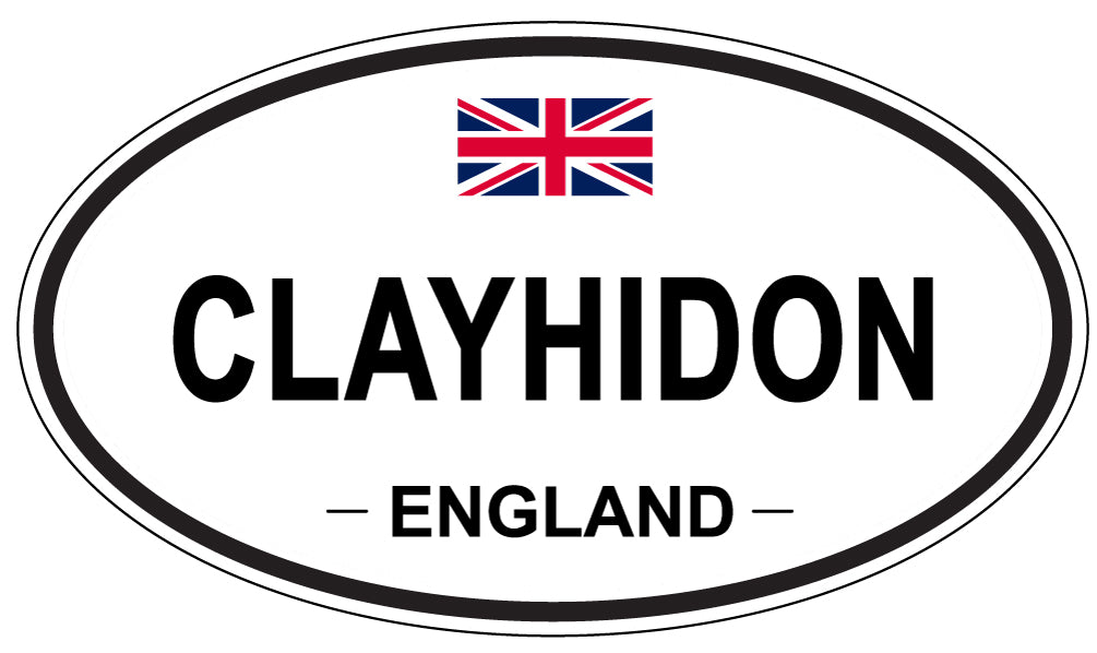 CLAYHIDON, ENGLAND - Oval Sticker