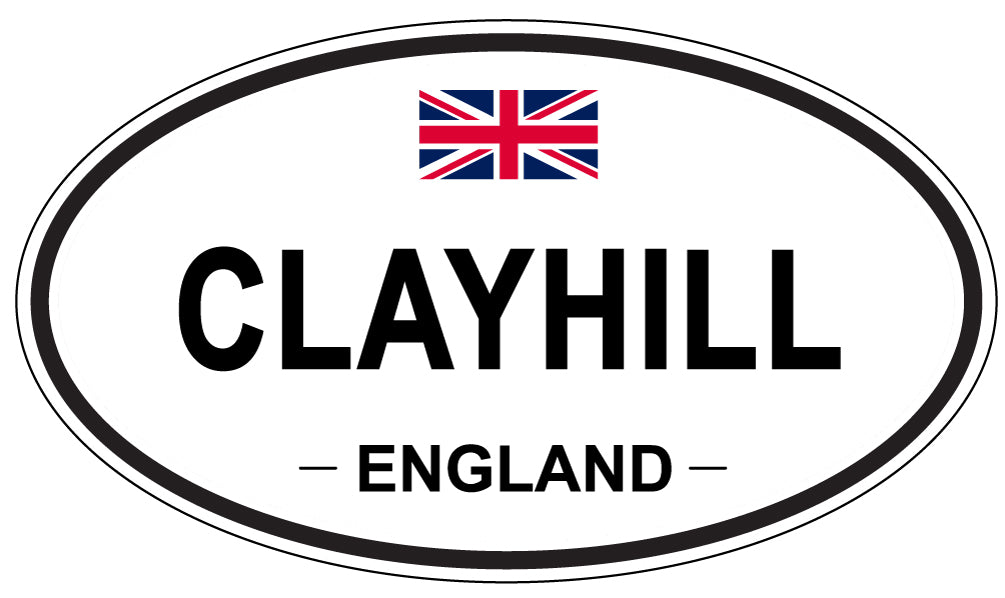 CLAYHILL, ENGLAND - Oval Sticker