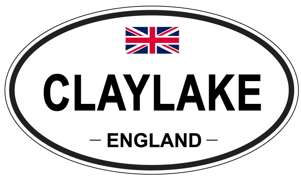 CLAYLAKE, ENGLAND - Oval Sticker