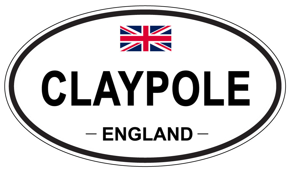 CLAYPOLE, ENGLAND - Oval Sticker