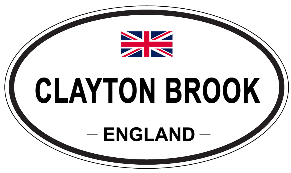 CLAYTON BROOK, ENGLAND - Oval Sticker
