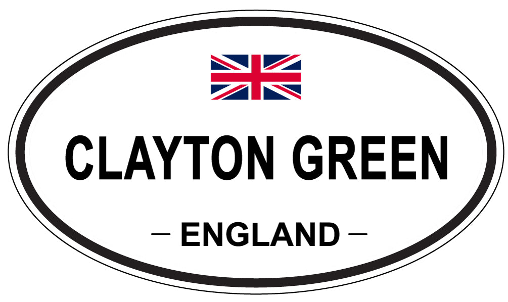 CLAYTON GREEN, ENGLAND - Oval Sticker
