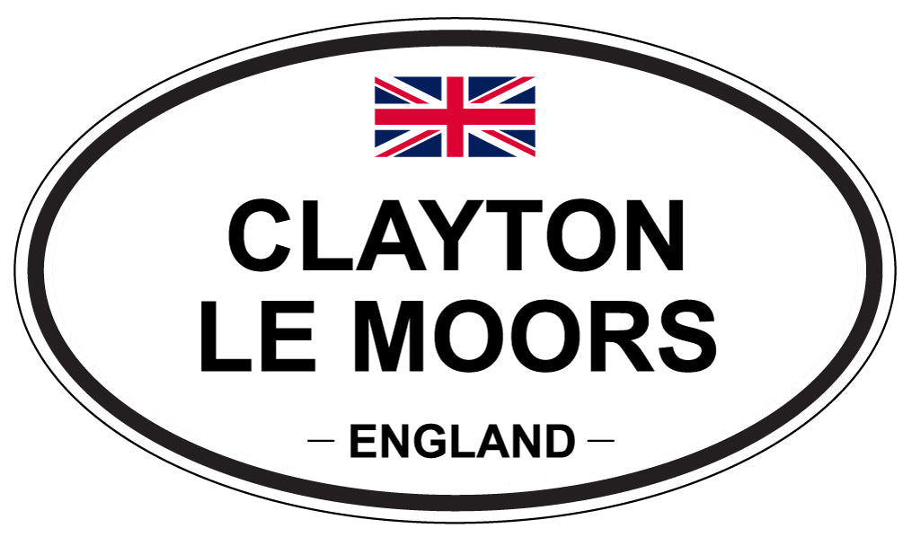 CLAYTON LE MOORS, ENGLAND - Oval Sticker