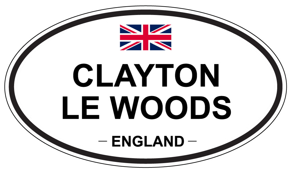 CLAYTON LE WOODS, ENGLAND - Oval Sticker