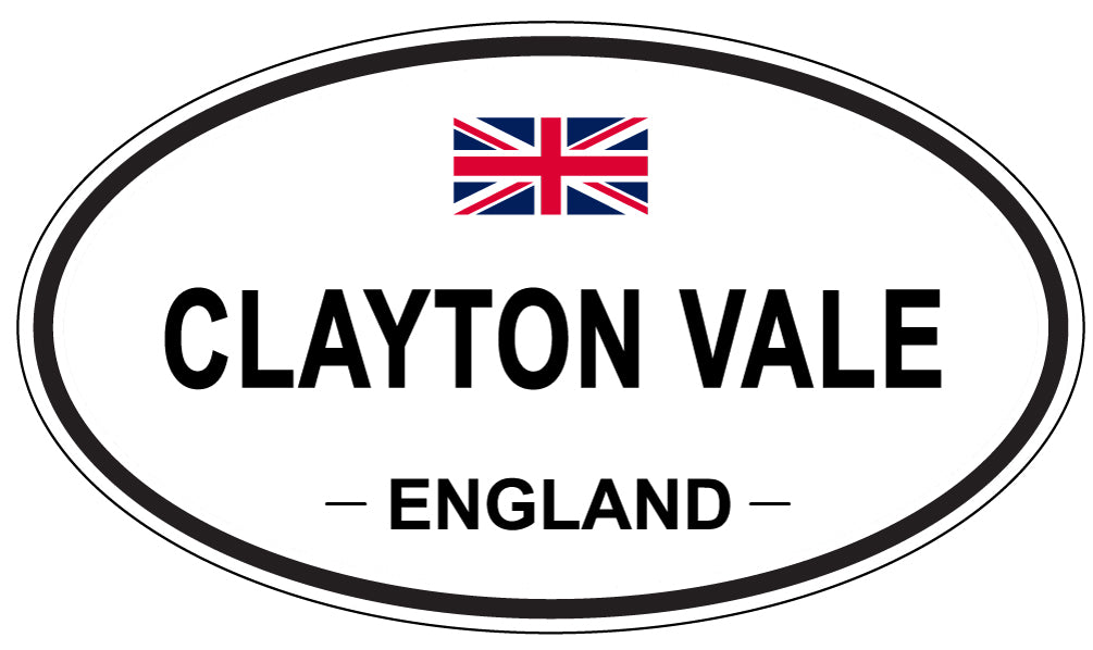 CLAYTON VALE, ENGLAND - Oval Sticker