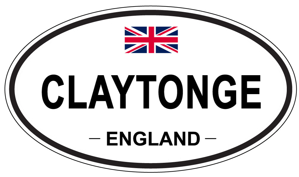 CLAYTONGE, ENGLAND - Oval Sticker