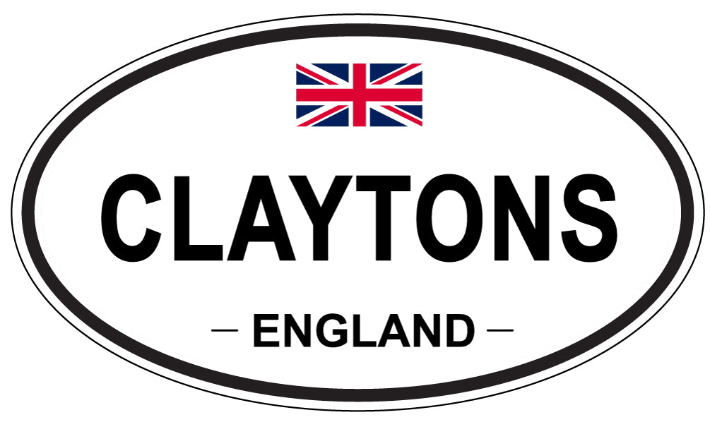 CLAYTONS, ENGLAND - Oval Sticker