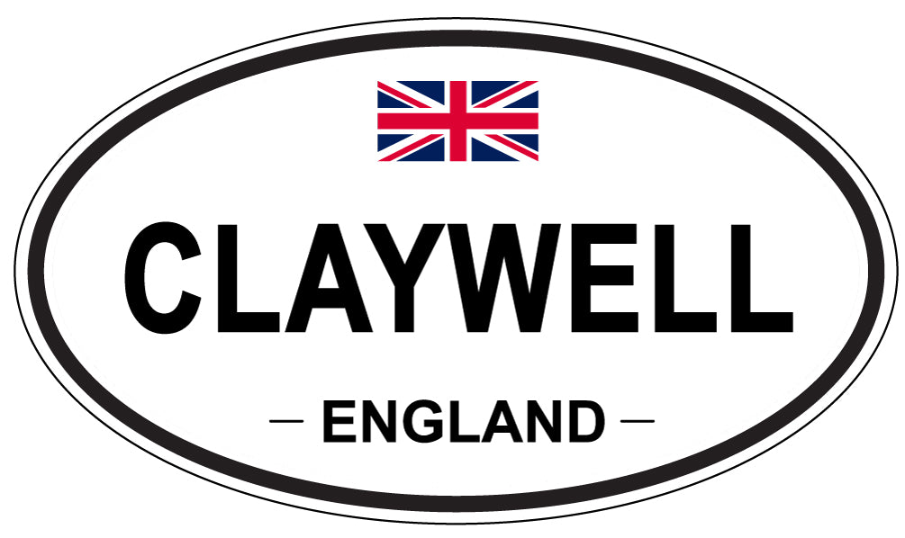 CLAYWELL, ENGLAND - Oval Sticker