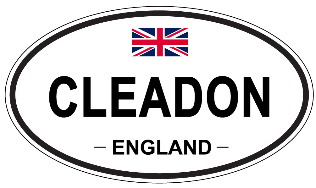 CLEADON, ENGLAND - Oval Sticker
