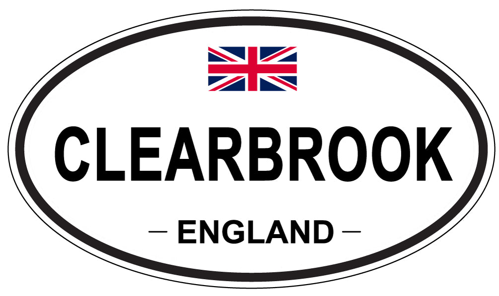 CLEARBROOK, ENGLAND - Oval Sticker