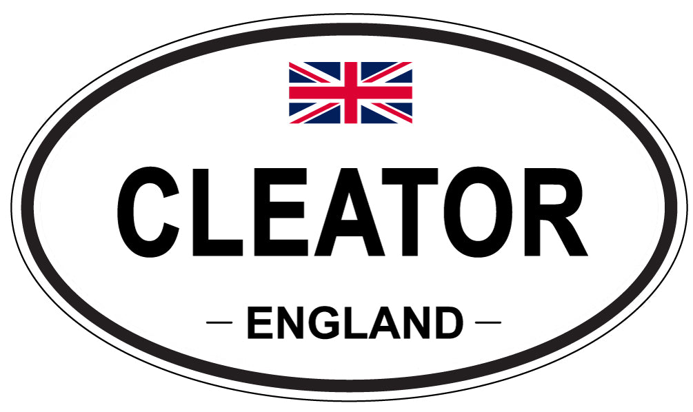 CLEATOR, ENGLAND - Oval Sticker
