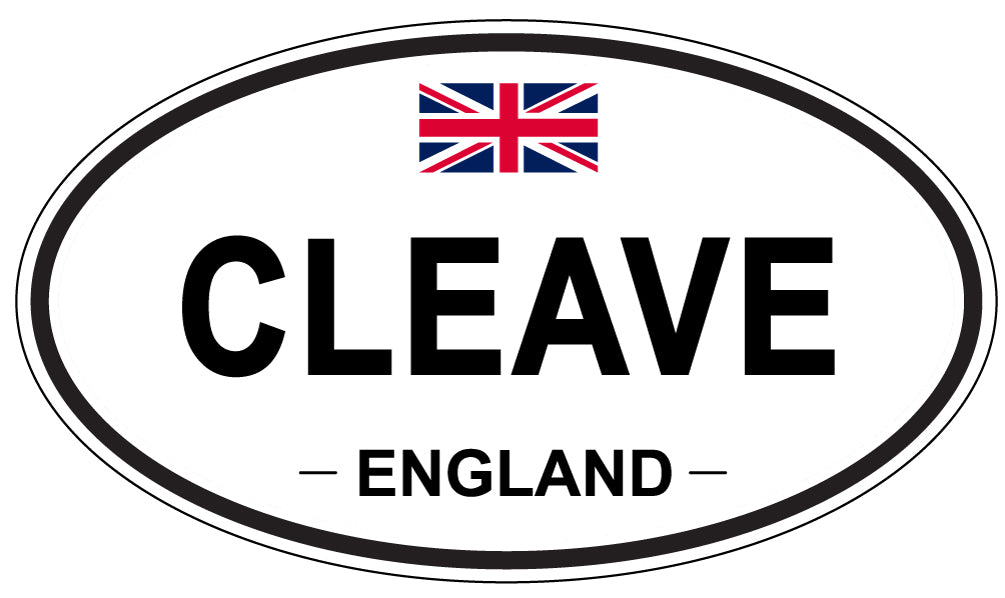 CLEAVE, ENGLAND - Oval Sticker