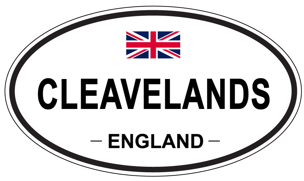 CLEAVELANDS, ENGLAND - Oval Sticker
