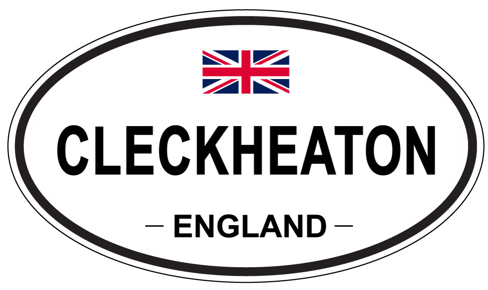 CLECKHEATON, ENGLAND - Oval Sticker
