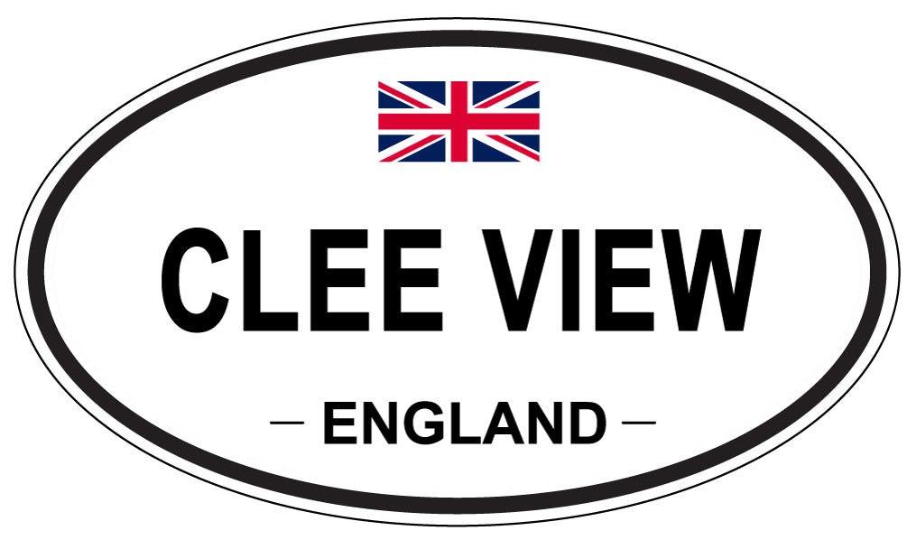 CLEE VIEW, ENGLAND - Oval Sticker