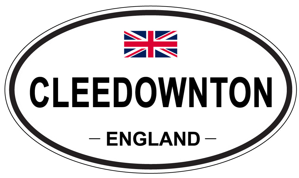CLEEDOWNTON, ENGLAND - Oval Sticker