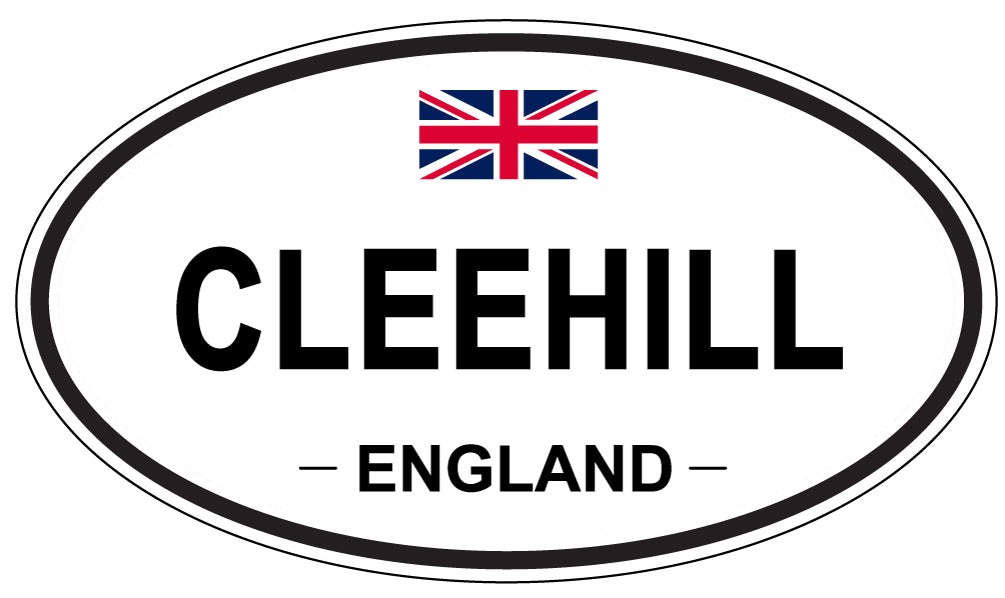 CLEEHILL, ENGLAND - Oval Sticker