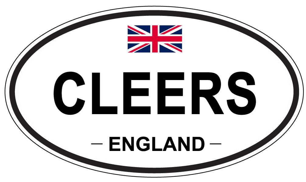 CLEERS, ENGLAND - Oval Sticker