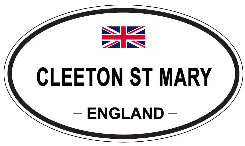 CLEETON ST MARY, ENGLAND - Oval Sticker