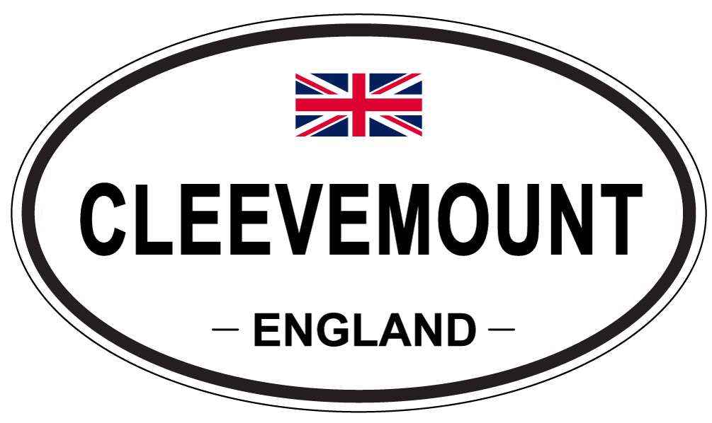 CLEEVEMOUNT, ENGLAND - Oval Sticker