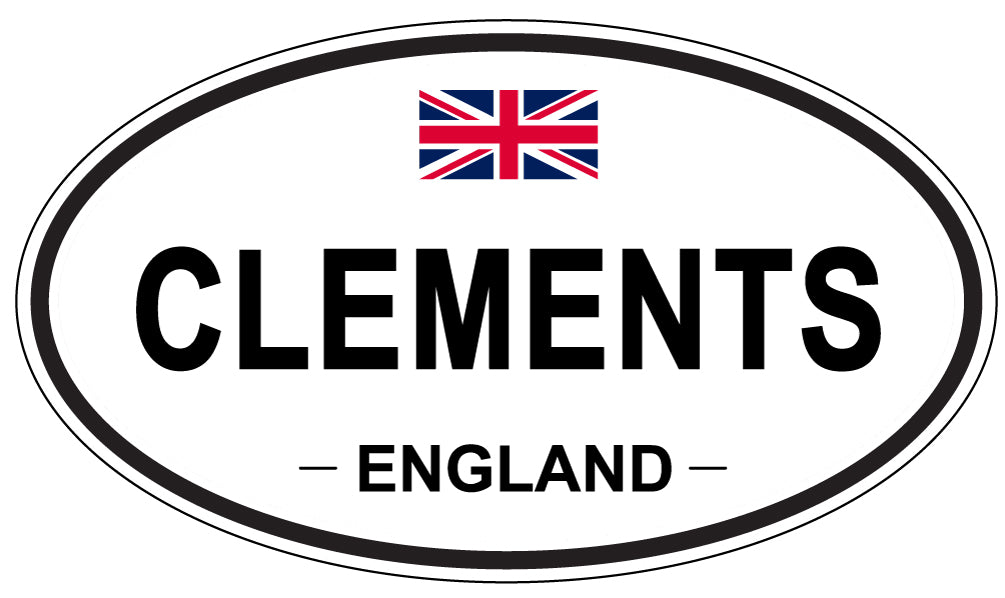 CLEMENTS, ENGLAND - Oval Sticker