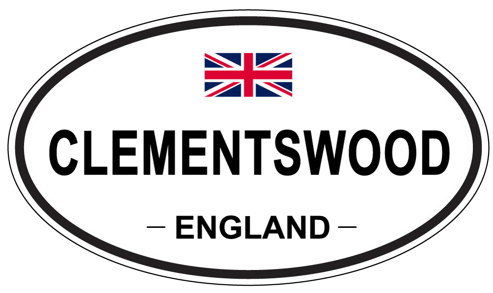 CLEMENTSWOOD, ENGLAND - Oval Sticker
