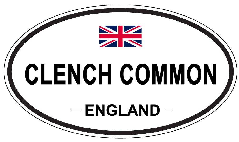 CLENCH COMMON, ENGLAND - Oval Sticker