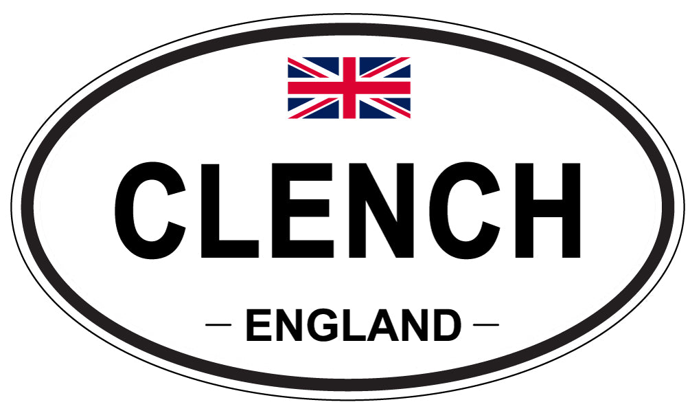 CLENCH, ENGLAND - Oval Sticker
