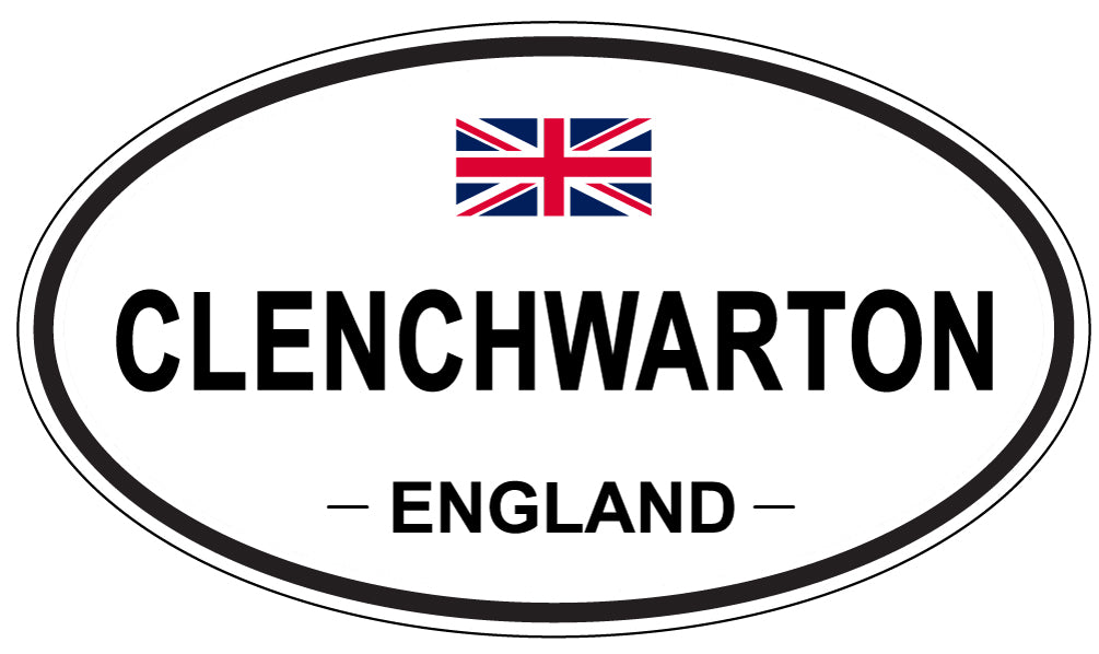CLENCHWARTON, ENGLAND - Oval Sticker