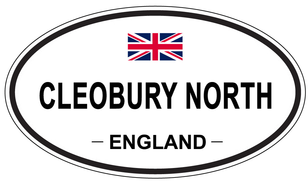 CLEOBURY NORTH, ENGLAND - Oval Sticker