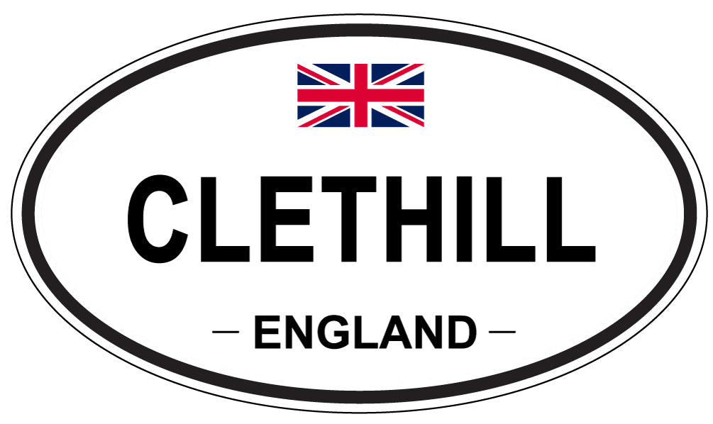 CLETHILL, ENGLAND - Oval Sticker