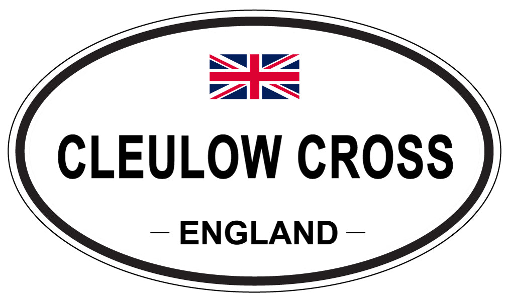 CLEULOW CROSS, ENGLAND - Oval Sticker