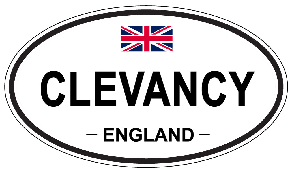 CLEVANCY, ENGLAND - Oval Sticker