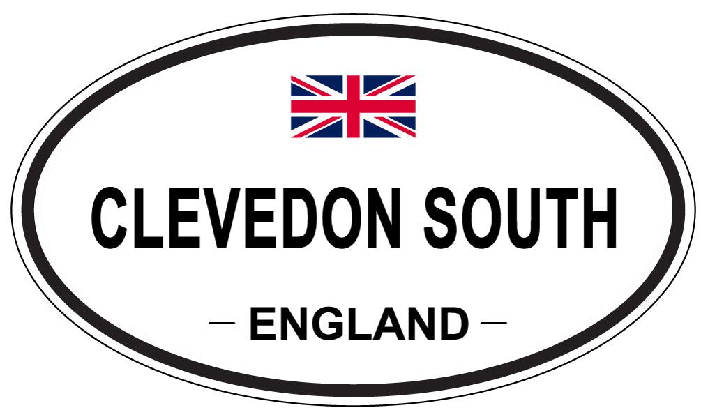 CLEVEDON SOUTH, ENGLAND - Oval Sticker