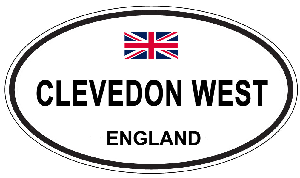 CLEVEDON WEST, ENGLAND - Oval Sticker