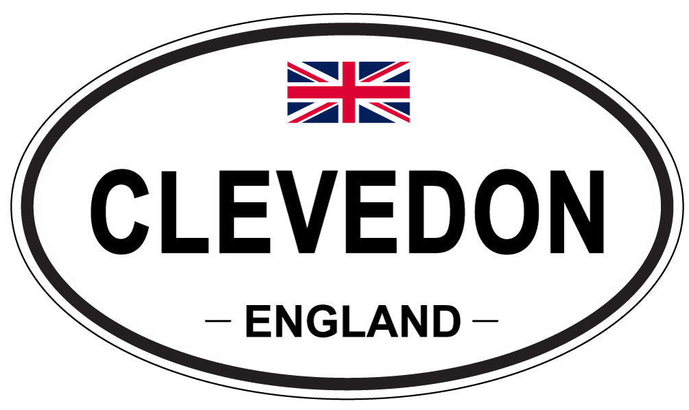 CLEVEDON, ENGLAND - Oval Sticker