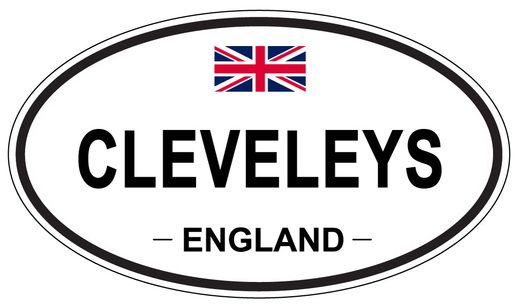 CLEVELEYS, ENGLAND - Oval Sticker