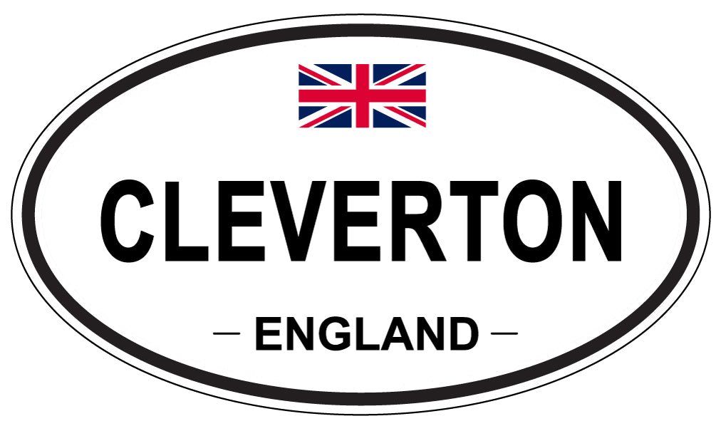 CLEVERTON, ENGLAND - Oval Sticker