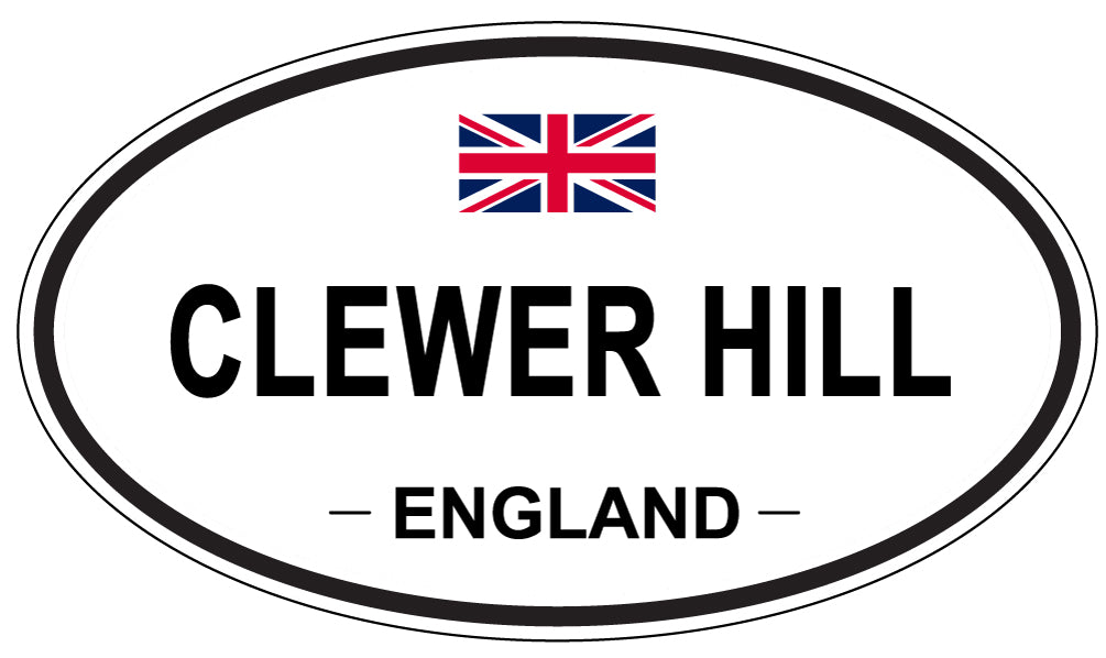 CLEWER HILL, ENGLAND - Oval Sticker