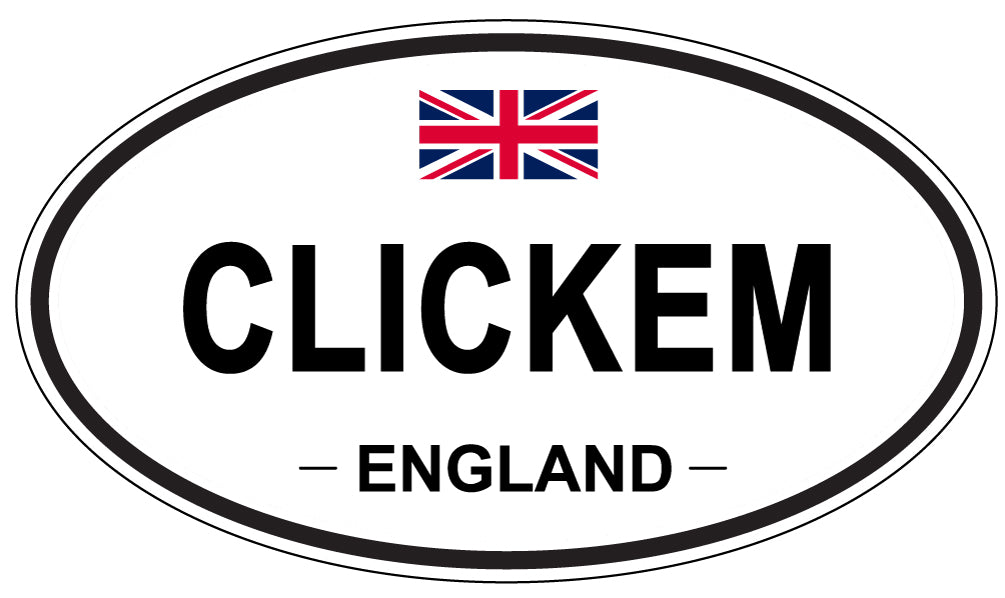 CLICKEM, ENGLAND - Oval Sticker