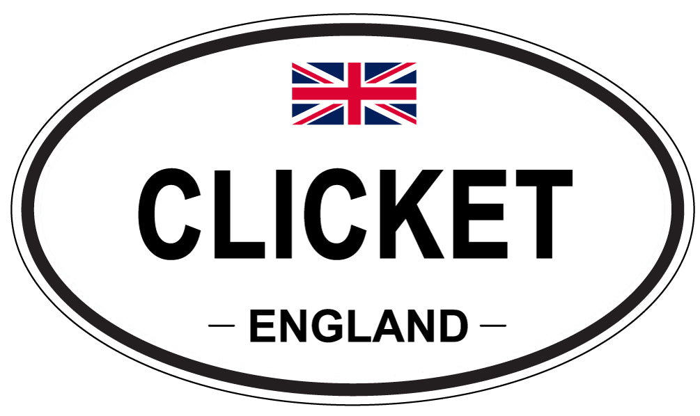 CLICKET, ENGLAND - Oval Sticker