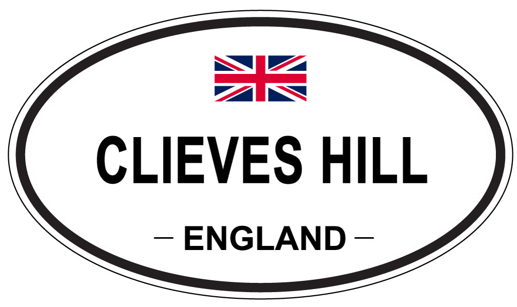 CLIEVES HILL, ENGLAND - Oval Sticker