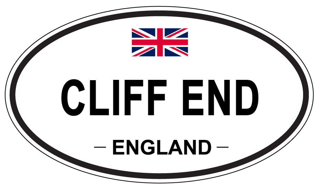 CLIFF END, ENGLAND - Oval Sticker