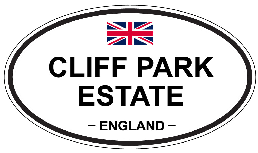 CLIFF PARK ESTATE, ENGLAND - Oval Sticker