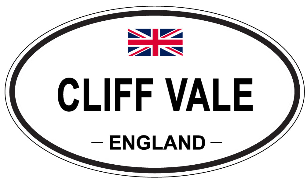 CLIFF VALE, ENGLAND - Oval Sticker
